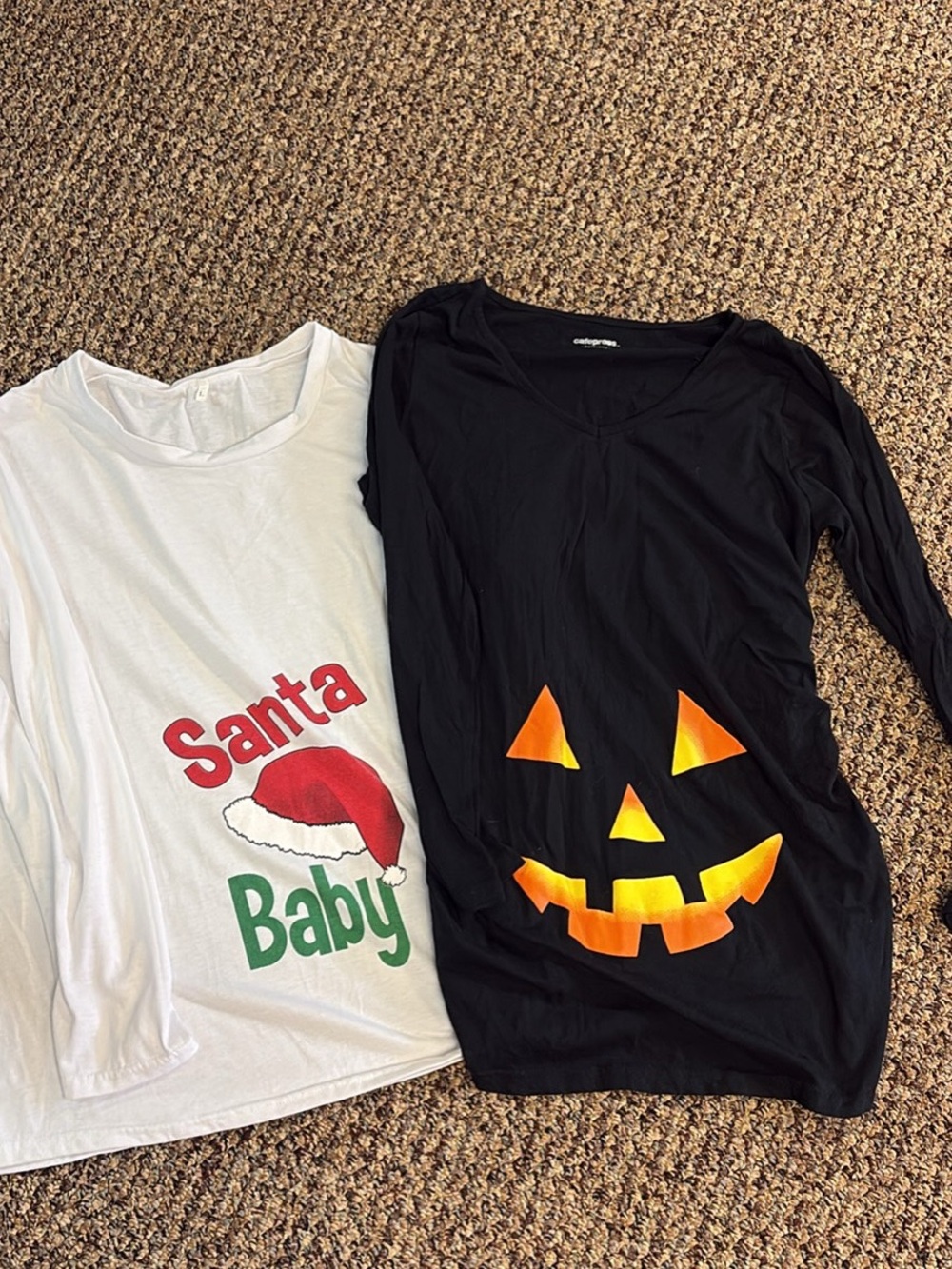 Lot of holiday maternity shirts - Sz L
